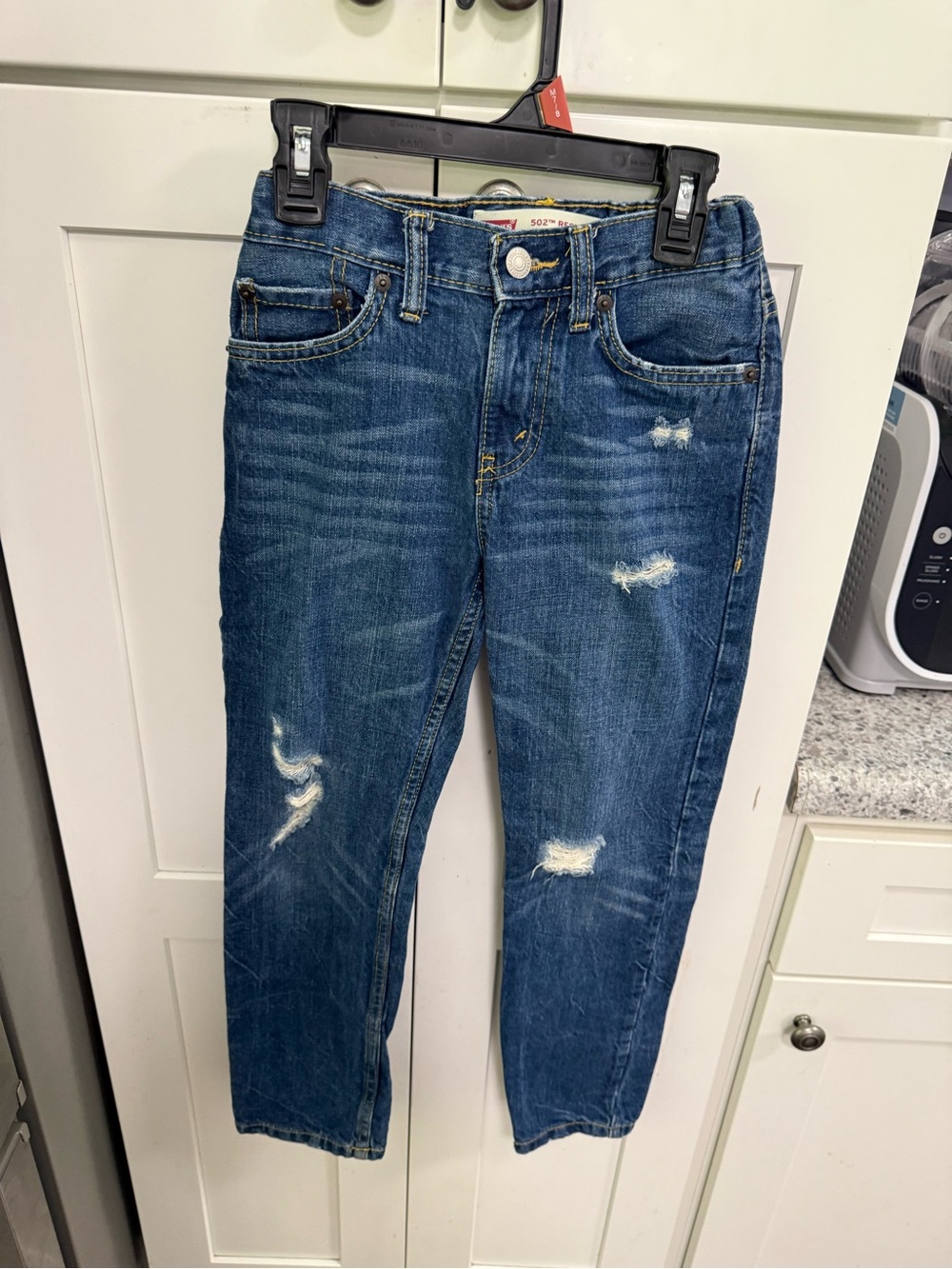 Kids  Distressed Blue Denim Jeans - Classic Casual